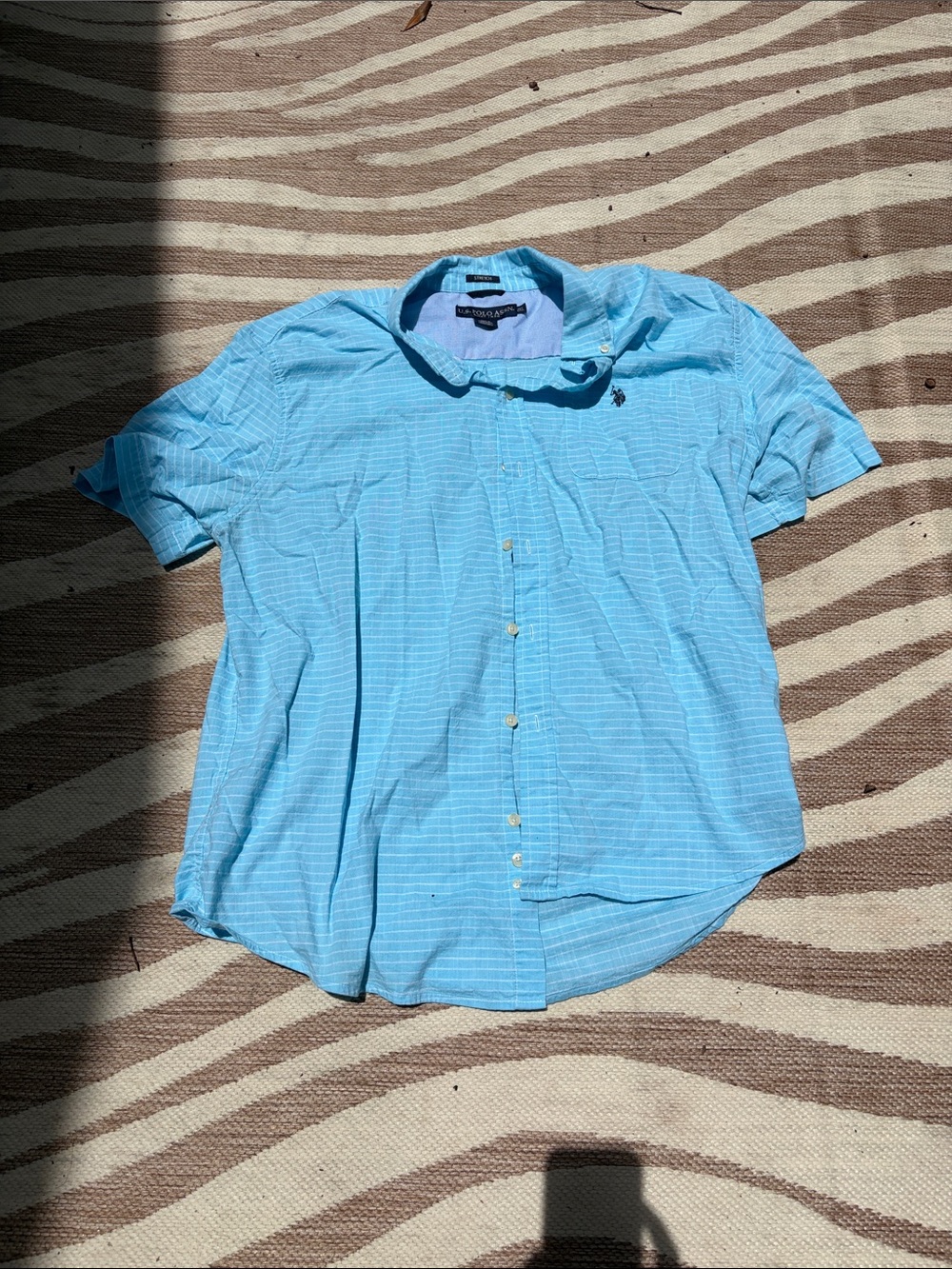 Polo by Ralph Lauren Light Blue Short-Sleeve Button-Down Shirt